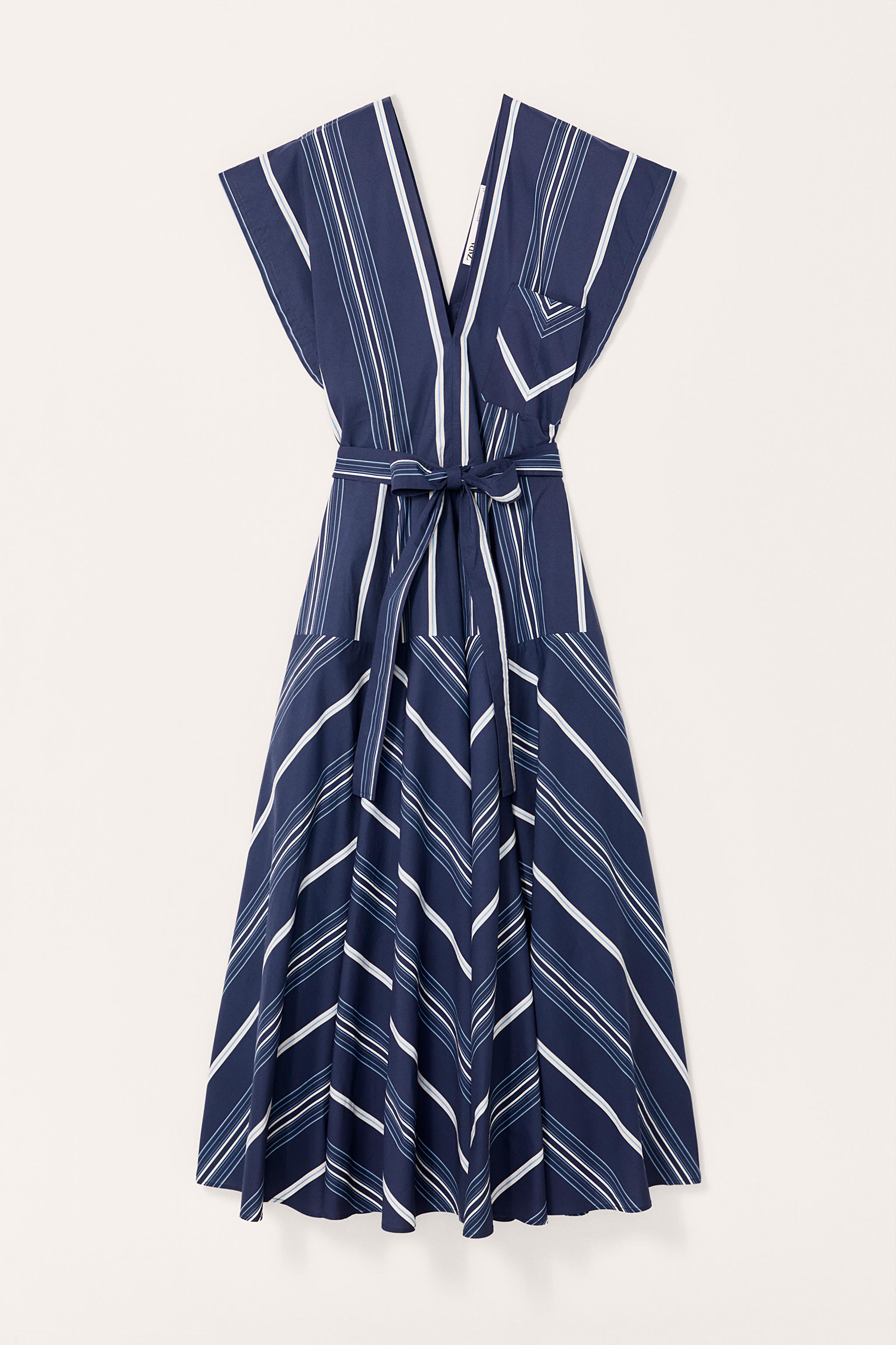 LIMITED EDITION GODET STRIPE DRESS